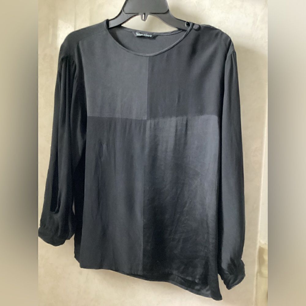 Tokyo Blouse M Silk black, top vintage